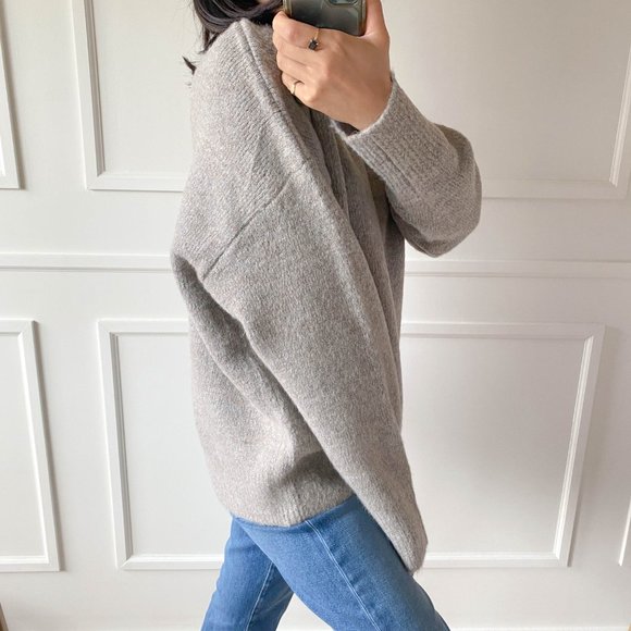 (LAST ONE) Thick Sweater Wool/Mohair Grey - Picture 7 of 12